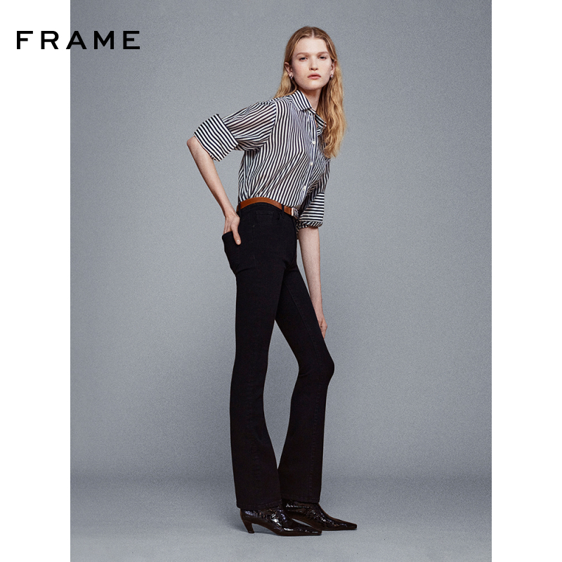 【2025新款】FRAME女士高腰高弹微喇牛仔裤 REBOOT