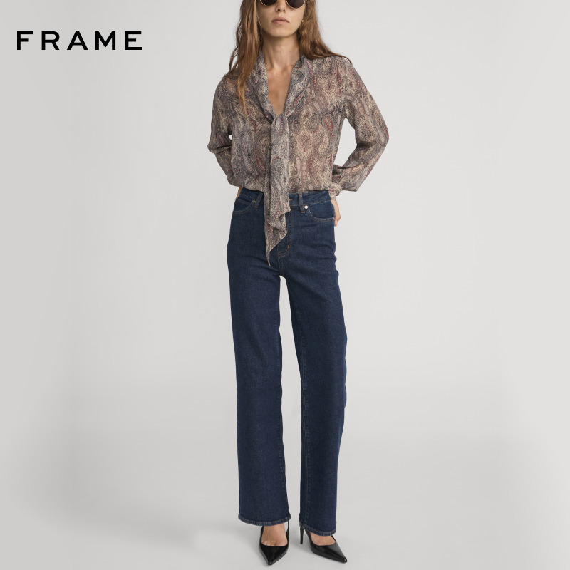 【2025秋季新款】FRAME女士宽松直筒牛仔裤 THE WIDE