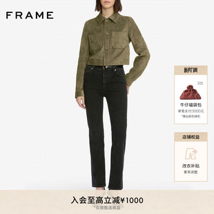 FRAME女士休闲高腰高弹直筒长裤 STRAIGHT SLEEK