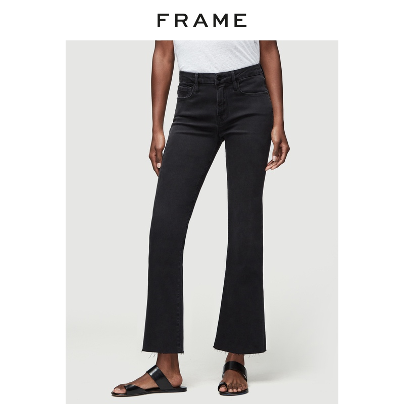 FRAMEDENIM微喇长裤高弹力中腰