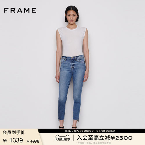 FRAMEDENIM紧身长裤高弹高腰