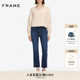 FRAME女士复古高腰高弹微喇牛仔裤 CROP REBOOT