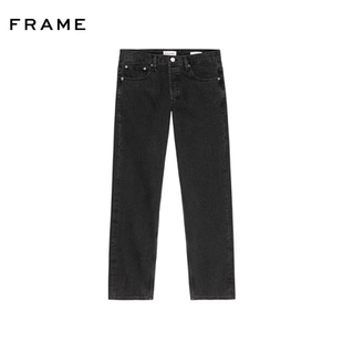 黑色水洗直筒牛仔褲 早秋新款 FRAME男士 Jean Straight