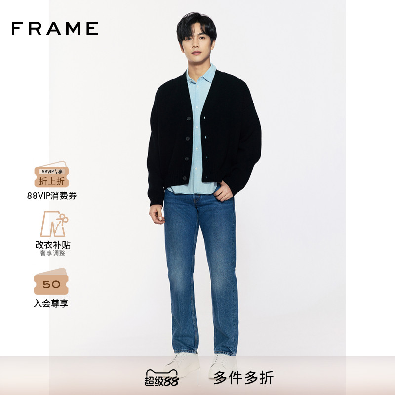 FRAME男士宽松直筒牛仔裤THE STRAIGHT