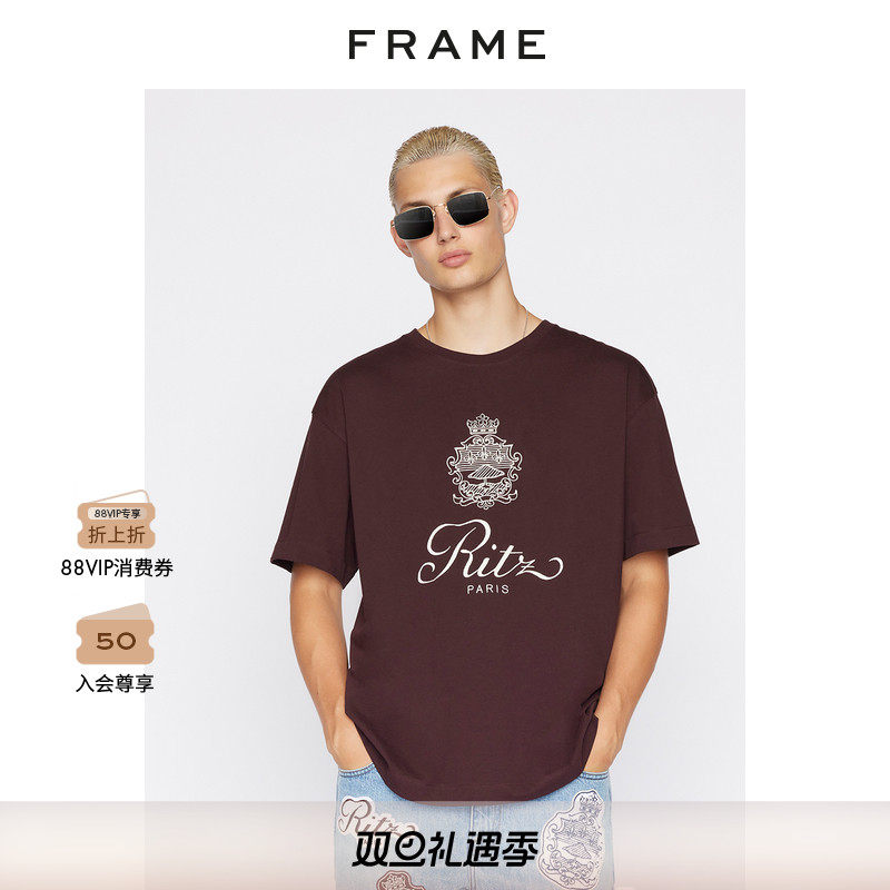 FRAME圆领短袖T恤男丽兹酒店Ritz Paris春季款男装