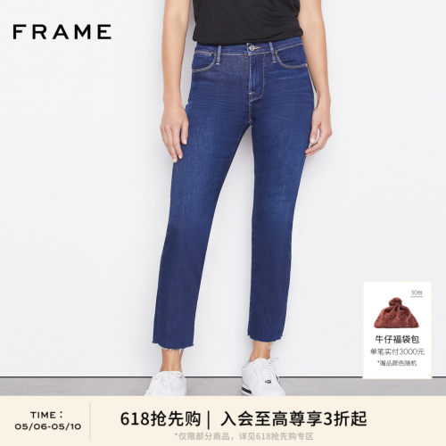 女式高腰高弹直筒FRAME