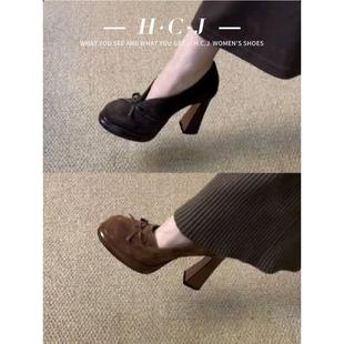 高跟鞋 女設(shè)計感小眾氣質(zhì)名媛 不累腳春秋單鞋 女氣質(zhì)高級感2024新款