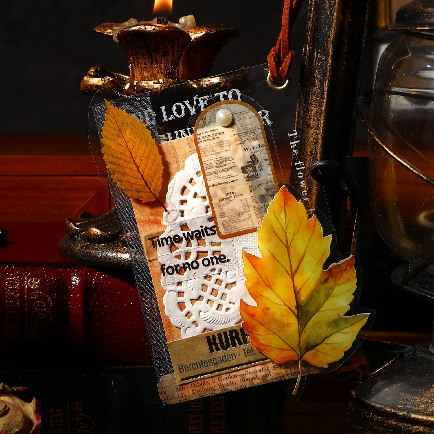 古古森林复古植物贴纸20张