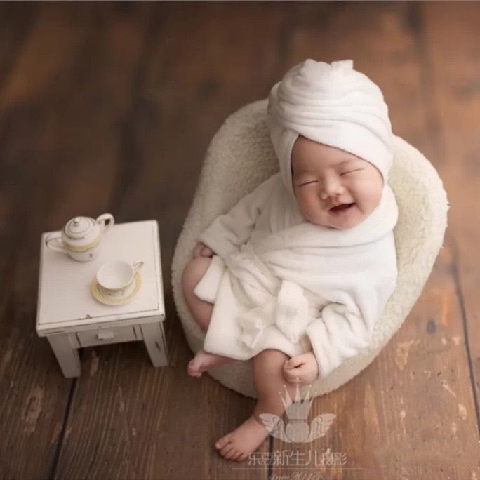 宝宝摄影浴袍儿童拍照道具