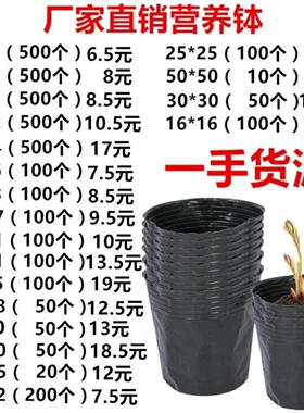 加厚黑色大号育苗杯营养钵塑料