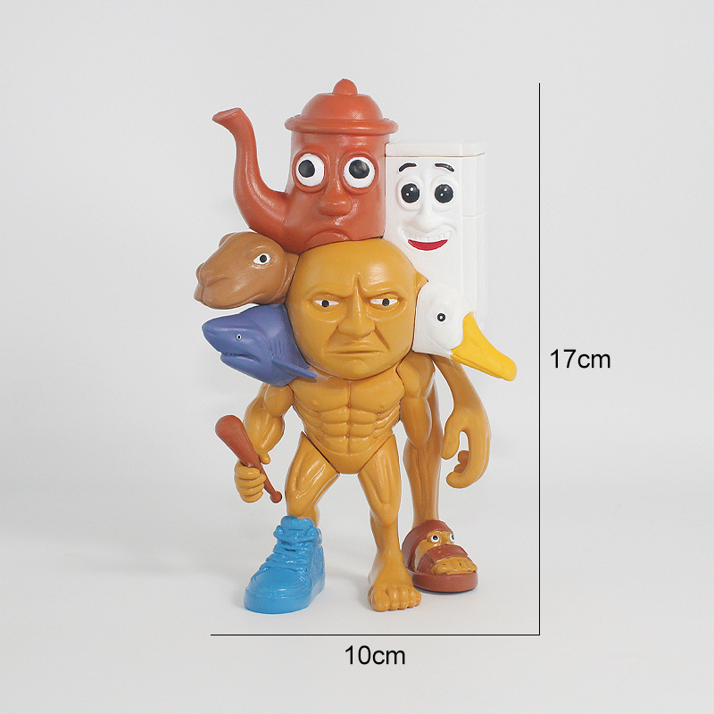 山海经肌肉人融合怪手办公仔机甲带武器拆装模型通通通儿童玩具