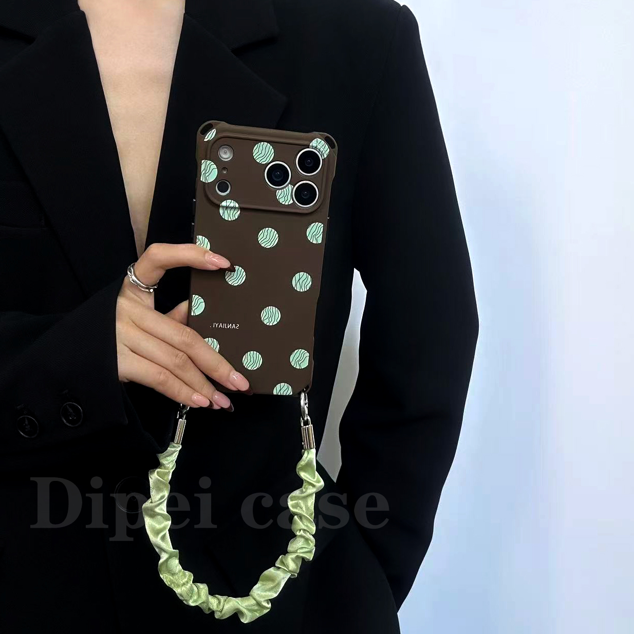 小众复古时尚挂绳手机壳便携