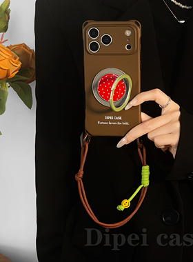 360°旋转支架~mate60挂绳手机壳四角带孔17Promax适用iPhone苹果16plus小米15华为pura70pro/80斜挎手提14女