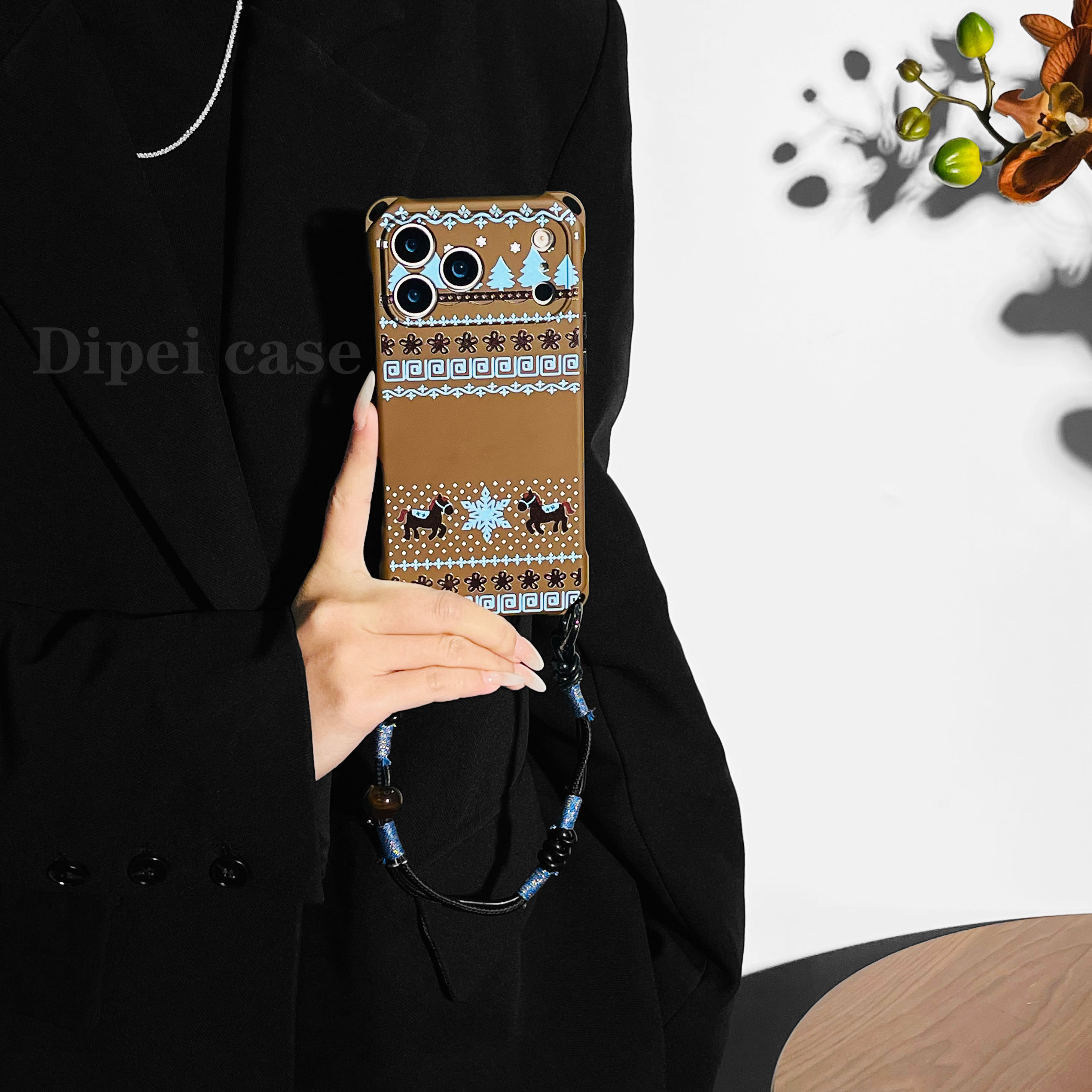 蓝棕马~带蓝色番茄布偶袋支架挂绳手机壳四角带孔17Promax适用iPhone苹果16plus小米15/14华为mate80斜挎小众,3C数码配件,手机保护套/壳,淘宝优惠券,粉丝福利购,淘宝优惠卷