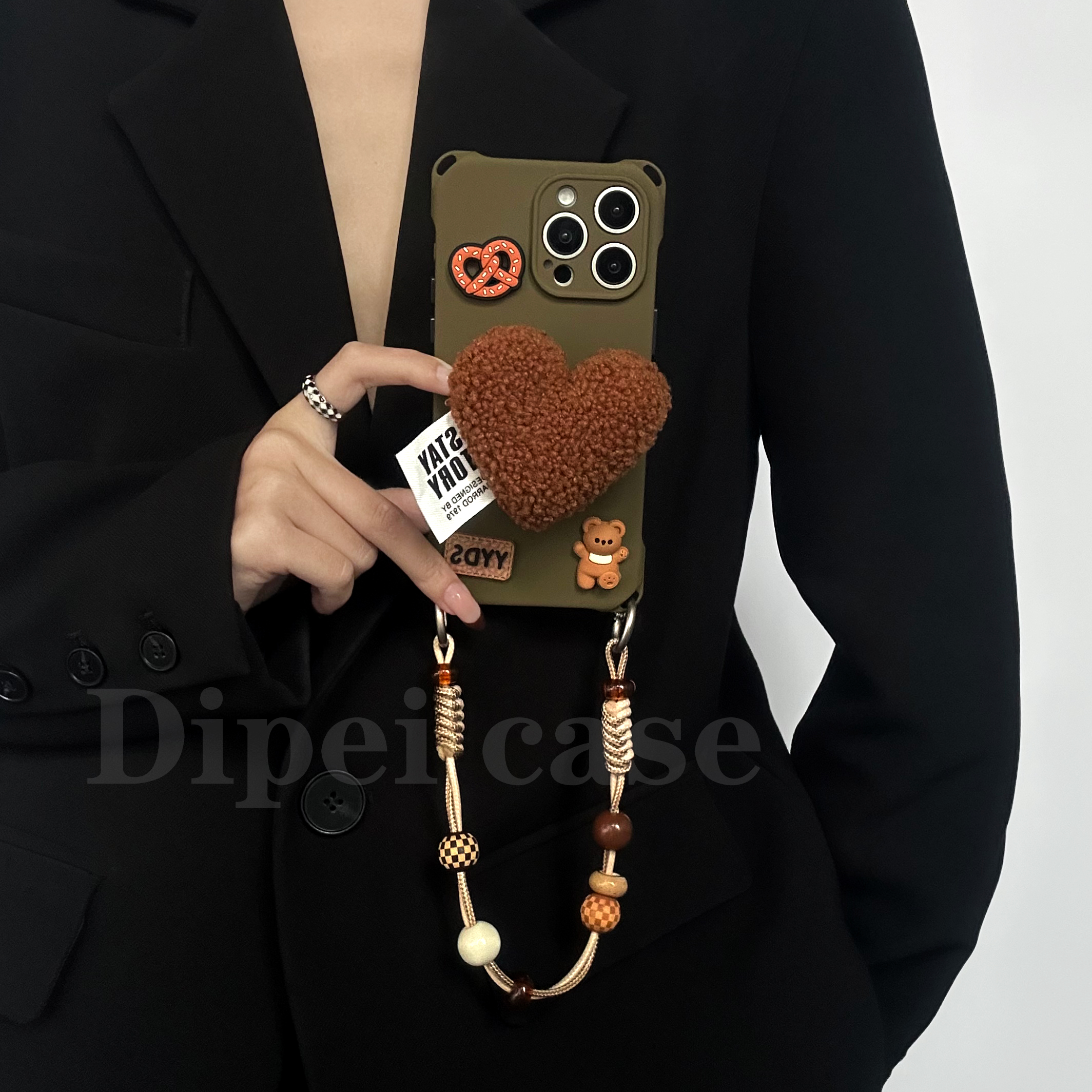 秋冬新款趣味小众带挂绳便携