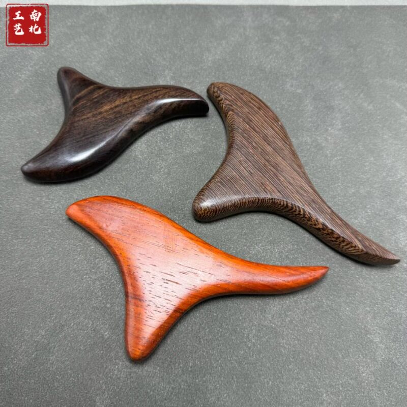 鸡翅木三角雀按摩器三角足底按摩器紫光檀木点压穴位按摩器刮痧板