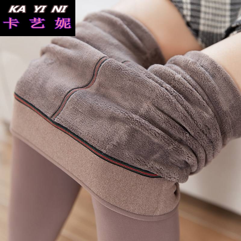 加绒加厚打底裤奶咖色灰色肤色保暖连裤袜踩脚美腿袜连体袜连脚袜