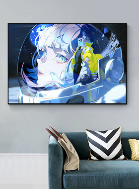 赛博朋克2077边缘行者海报挂画游戏网咖吧装饰画走廊过道墙壁画