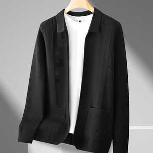加肥加大宽松开衫 270斤可穿 针织衫 秋季 外套加肥加大商务休闲 男士