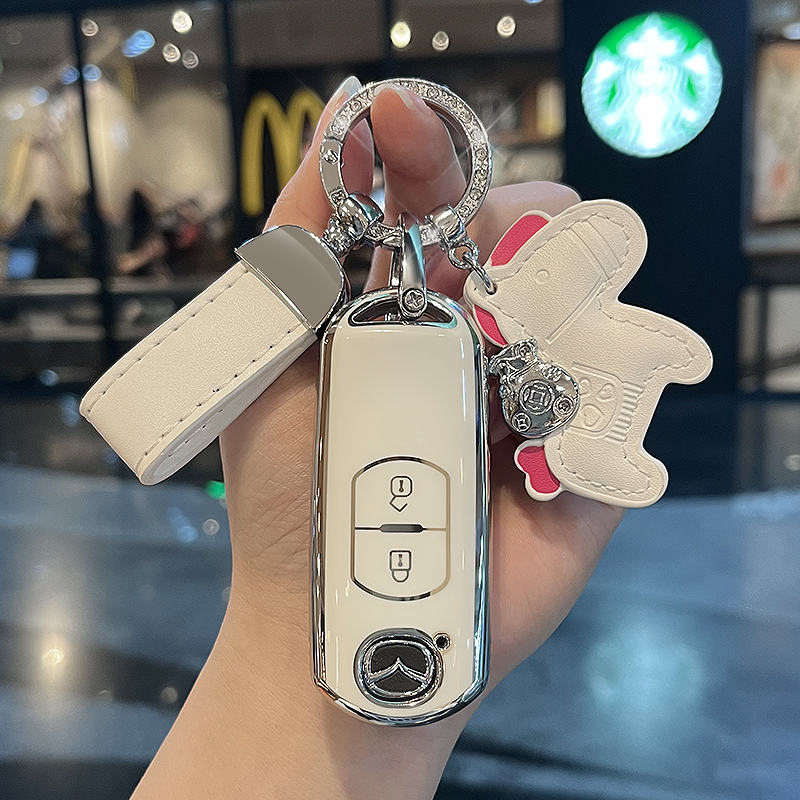 马自达3昂克赛拉钥匙套汽车cx5/cx4/3阿特兹cx30专用扣高档卡通壳