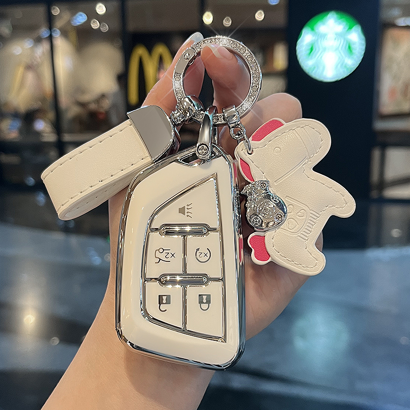 23-24新款凯迪拉克CT5专用钥匙套尊贵车包链pro28T豪华外壳风尚扣