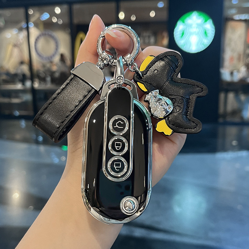 五菱宏光miniev钥匙套mini迷你第三代马卡龙青春版车扣壳女2024款