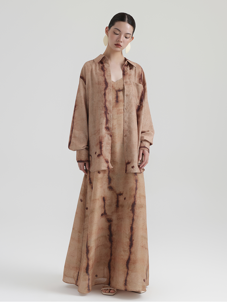 夏安若古木映画长袖衬衫女夏季设计感慵懒风防晒薄款开衫上衣外套