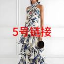 5号链接夏季 新款 大摆裙碎花裙加长显瘦高腰半身裙女装