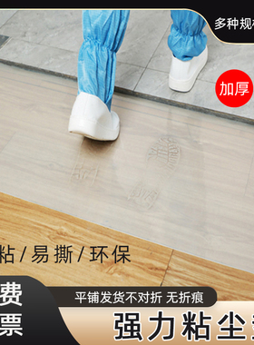 粘尘垫24*36可撕式除尘垫无尘室车间防静电地垫家用PE垫60*90蓝色