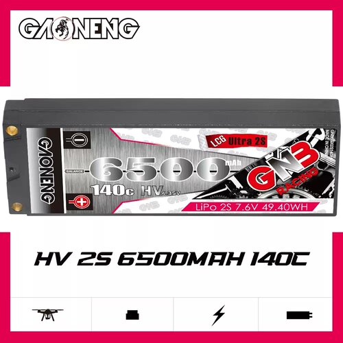 GNB高能6500mAh 2S 7.6V 140C遥控RC模型1/10越野车动力锂电池HV