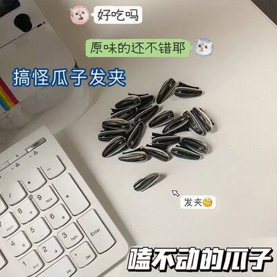 创意仿真瓜子小发夹少女趣味奇奇怪怪的发卡搞怪发饰迷你刘海夹子