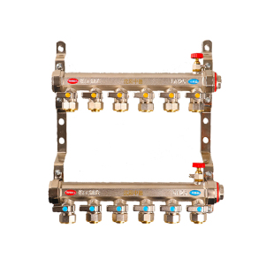地暖管地热管集分水器大体销 新全铜一体家用地暖分水器地热家装