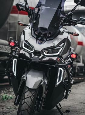 适用三阳哈士奇ADV改装风挡husky150直线风挡原创加高风挡 黑色透