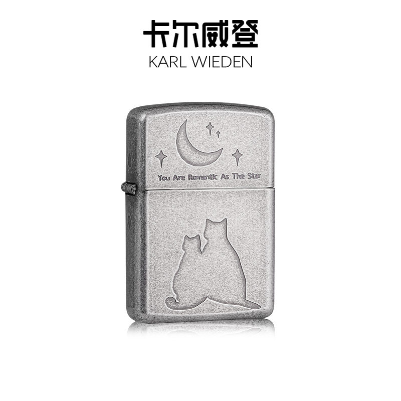 KW卡尔威登打火机高颜值防风古银女生送男友生日礼物男生可爱煤油