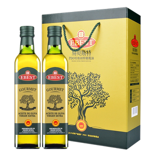 易贝斯特PDO500mlx2礼盒特级初榨西班牙进口橄榄油