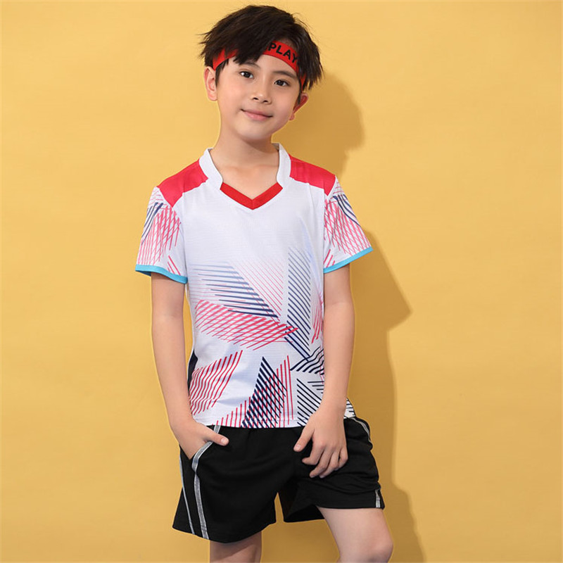 快干吸汗速干羽毛球服套装儿童夏短袖T恤大小学生男童女孩子乒乓