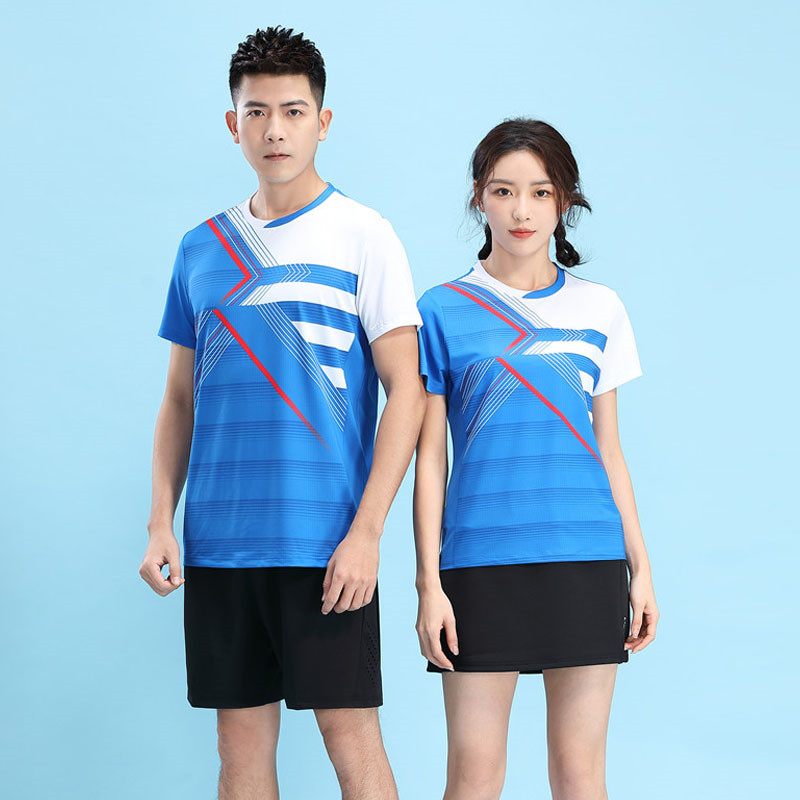 羽毛球服男女修身短袖t恤比赛服