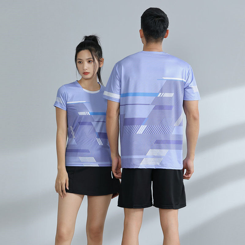 羽毛球服夏情侣男女速干短袖