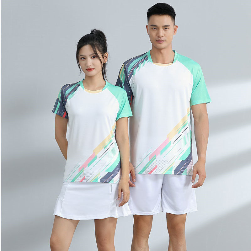 羽毛球服新款夏情侣男女速干排球