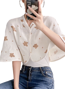 夏季薄款月子披肩哺乳月子服