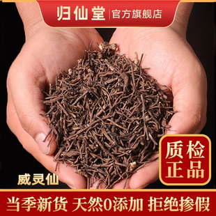 威灵仙500g克威灵仙根粉灵仙铁线莲新货非野生中药材老虎须正品 货