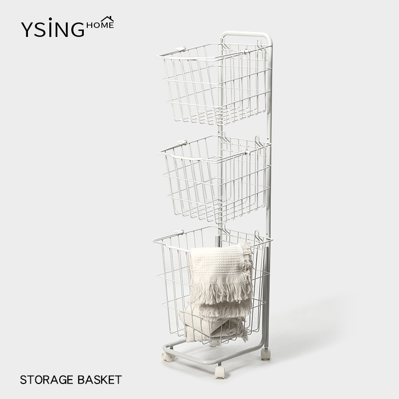 脏衣服收纳筐带轮脏衣篮置物架