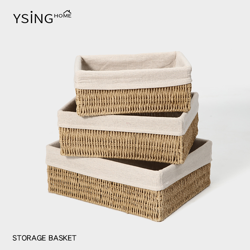 手工编织衣柜整理收纳篮