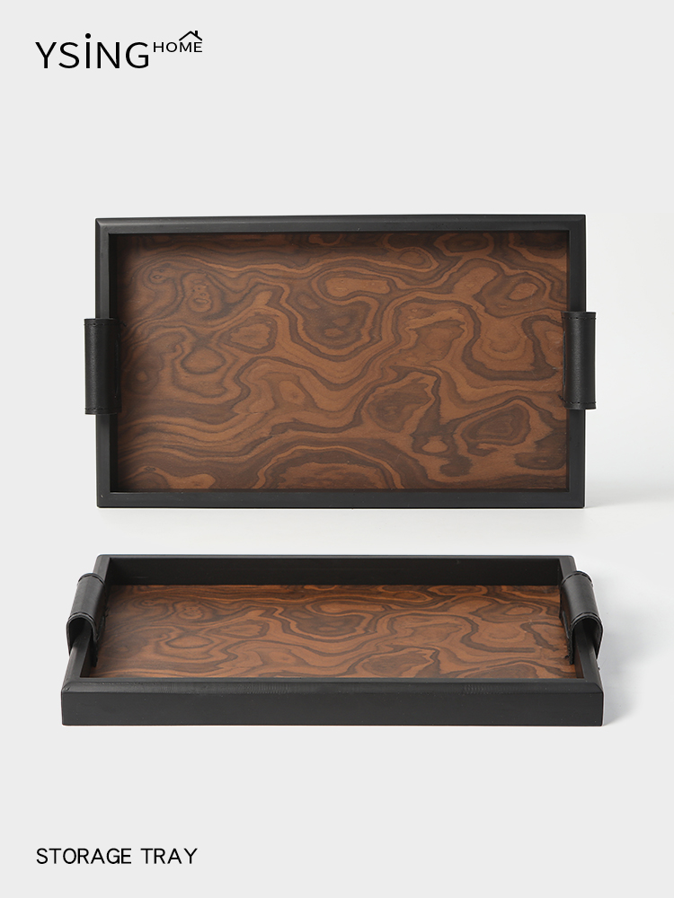 木制托盘矩形新的2025家庭高端珠宝展示串珠茶具入口钥匙存储