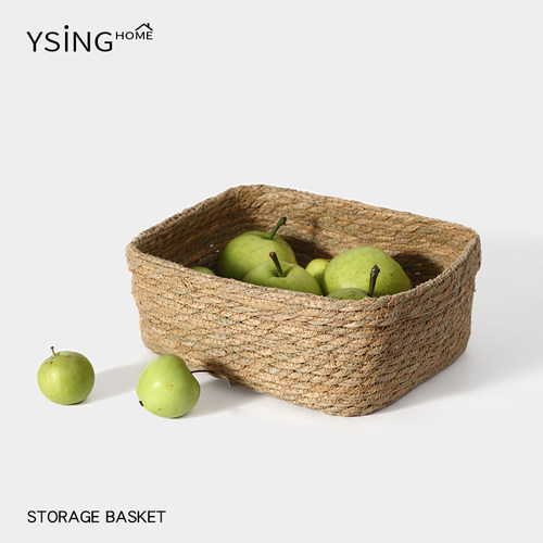 天然草编收纳筐桌面杂物水果篮