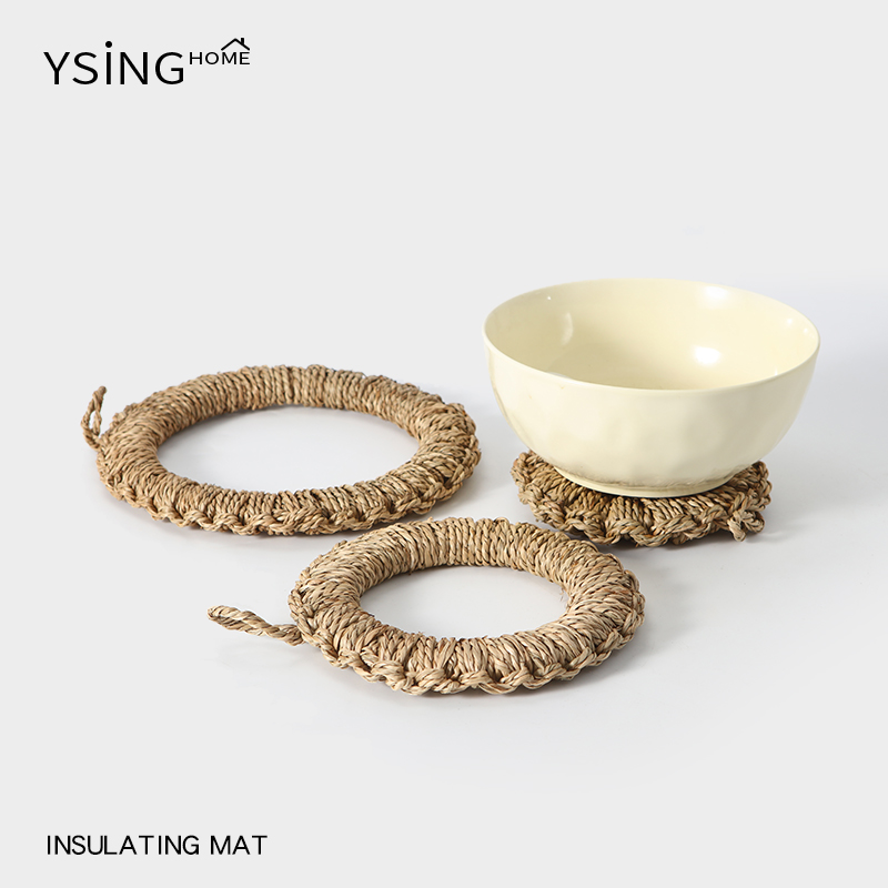 草编隔热垫餐桌垫耐高温防烫盘子锅垫桌面日式高级感防水防油免洗