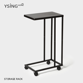 可移动卧室简易懒人床边桌铁艺客厅沙发轻奢高级感带轮边几置物架