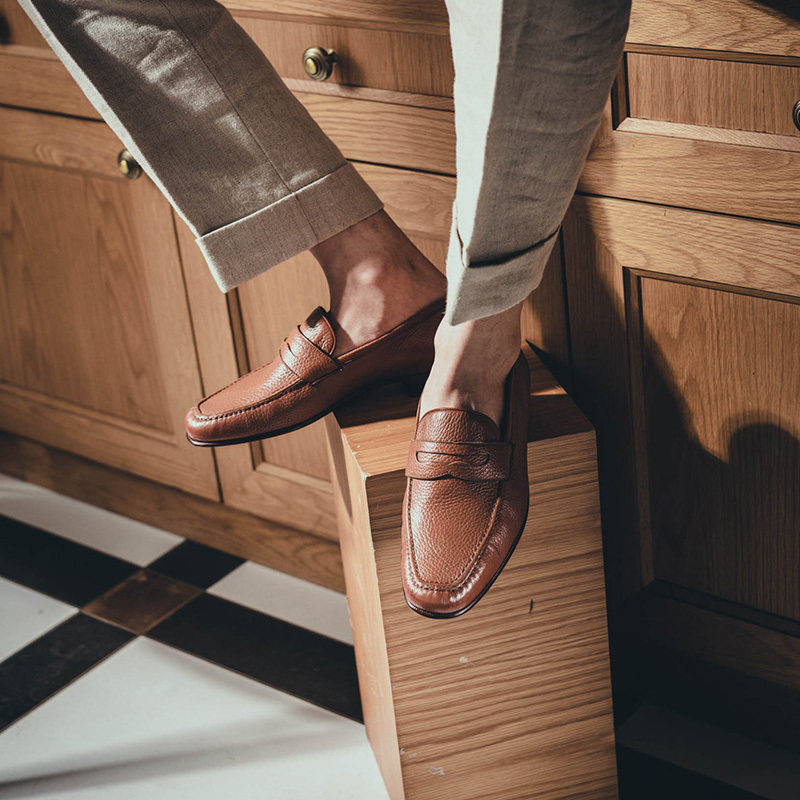 意大利Enzo Bonafe柔软舒适小鹿皮皮鞋 loafer乐福商务休闲正装鞋,流行男鞋,乐福鞋（豆豆鞋）,淘宝优惠券,粉丝福利购,淘宝优惠卷