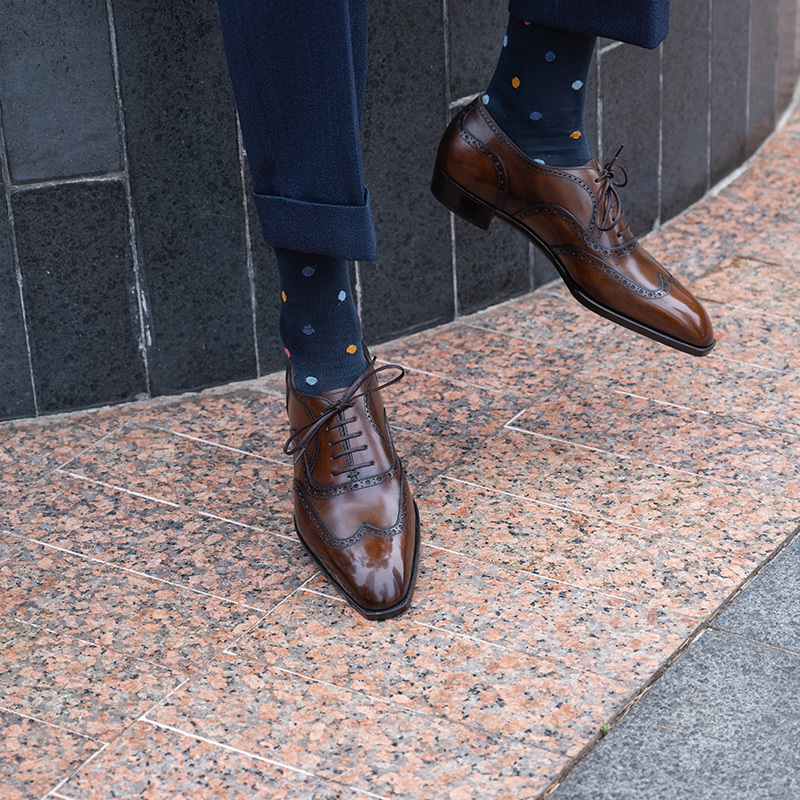 OctTenth手工固特异方头牛津鞋