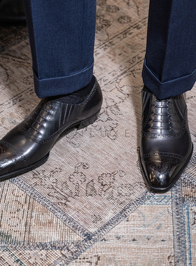 Oct Tenth固特异皮鞋 国货手缝沿条 一脚蹬Lazyman布洛克牛津鞋男